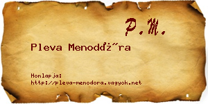 Pleva Menodóra névjegykártya